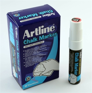 Artline Marqueur à craie pointe de 12.0mm blanc